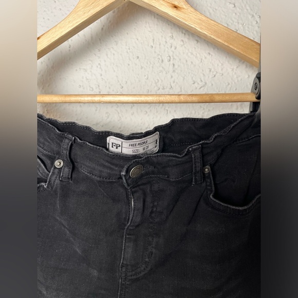 FREE PEOPLE HIGH WAISTED DISTRESSED SKINNY JEANS - Picture 3 of 6